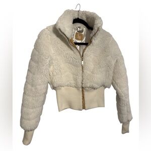 Vintage faux fur bomber (Small)